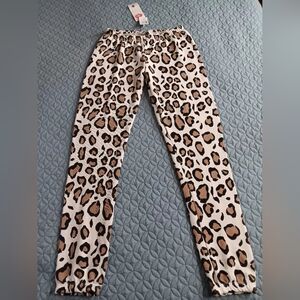 Small Leopard Print Sweat Pants